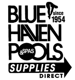 BLUE HAVEN POOLS & SPAS SINCE 1954 SUPPLIES DIRECT logo