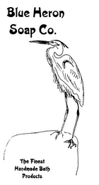 BLUE HERON SOAP CO. THE FINEST HANDMADEBATH PRODUCTS logo
