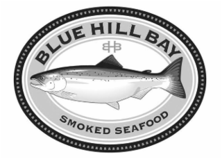 BLUE HILL BAY SMOKED SEAFOOD BHB logo