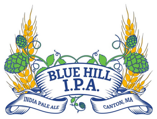 BLUE HILL I.P.A. INDIA PALE ALE CANTON,MA logo