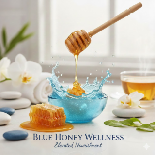 BLUE HONEY WELLNESS ELEVATED NOURISHMENT logo