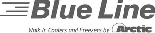 BLUE LINE WALK IN COOLERS AND FREEZERS BY ARCTIC logo