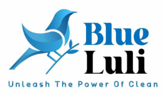 BLUE LULI UNLEASH THE POWER OF CLEAN logo