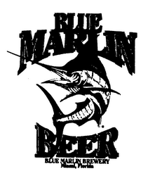 BLUE MARLIN BEER BLUE MARLIN BREWERY MIAMI, FLORIDA logo