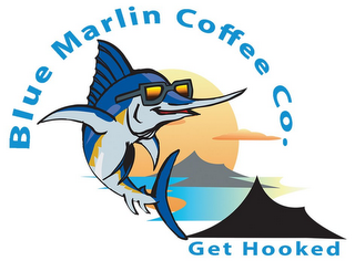 BLUE MARLIN COFFEE CO. GET HOOKED logo