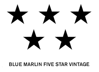 BLUE MARLIN FIVE STAR VINTAGE logo