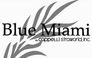 BLUE MIAMI BY CAPPELLI STRAWORLD, INC. logo