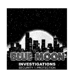 BLUE MOON INVESTIGATIONS SECURITY & PROTECTION logo
