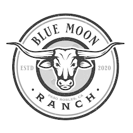 BLUE MOON RANCH PASO ROBLES, CA ESTD 2020 logo