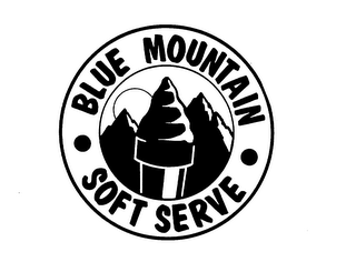 BLUE MOUNTAIN SOFT SERVE ICE CREAM logo