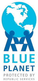 BLUE PLANET PROTECTED BY REPUBLIC SERVICES logo