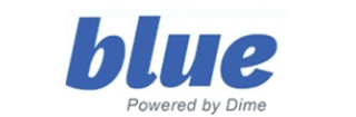 BLUE POWERED BY DIME logo