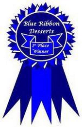 BLUE RIBBON DESSERTS 1ST PLACE WINNER logo