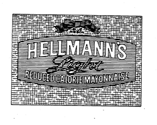 BLUE RIBBON HELLMANN'S LIGHT REDUCED CALORIE MAYONNAISE logo