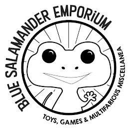 BLUE SALAMANDER EMPORIUM TOYS, GAMES & MULTIFARIOUS MISCELLANEA logo