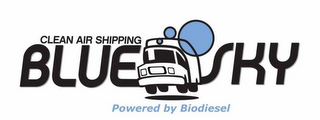 BLUE SKY CLEAN AIR SHIPPING POWERED BY BIODIESEL logo