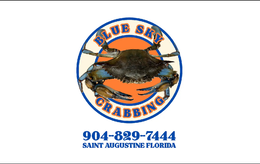 BLUE SKY CRABBING 904-829-7444 SAINT AUGUSTINE FLORIDA logo