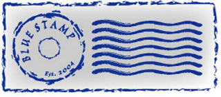 BLUE STAMP EST. 2004 logo