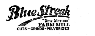 BLUE STREAK "NEW METHOD" FARM MILL CUTS-GRINDS-PULVERIZES logo