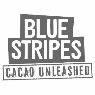 BLUE STRIPES CACAO UNLEASHED logo