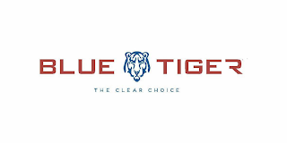 BLUE TIGER THE CLEAR CHOICE logo