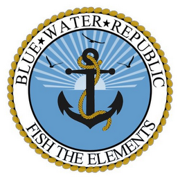BLUE WATER REPUBLIC FISH THE ELEMENTS logo