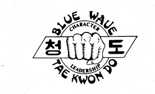 BLUE WAVE TAE KWON DO CHARACTER LEADERSHIP logo