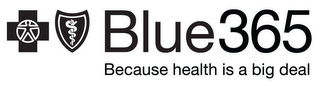 BLUE365 BECAUSE HEALTH IS A BIG DEAL logo