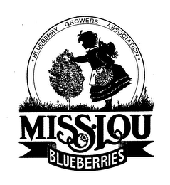 BLUEBERRY GROWERS ASSOCIATION MISS LOU BLUEBERRIES logo