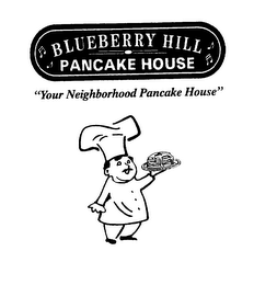 BLUEBERRY HILL PANCAKE HOUSE "YOUR NEIGHBORHOOD PANCAKE HOUSE" logo