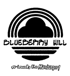 BLUEBERRY HILL RE-INVENTS THE HAMBURGER! logo