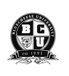 BLUECHEESE UNIVERSITY EST 1993 B C U logo
