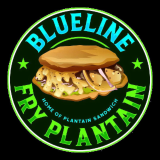 BLUELINE FRY PLANTAIN HOME OF PLANTAIN SANDWICH logo