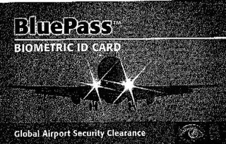 BLUEPASS BIOMETRIC ID CARD GLOBAL AIRPORT SECURITY CLEARANCE logo