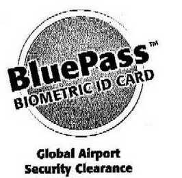 BLUEPASS BIOMETRIC ID CARD GLOBAL AIRPORT SECURITY CLEARANCE logo