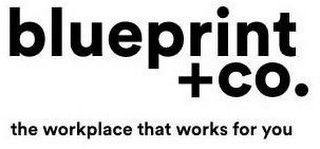 BLUEPRINT +CO. THE WORKPLACE THAT WORKSFOR YOU logo
