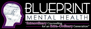 BLUEPRINT MENTAL HEALTH "EXTRAORDINARY COUNSELING FOR AN EXTRA-ORDINARY GENERATION" logo