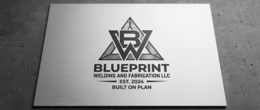 BLUEPRINT WELDING AND FABRICATION LLC EST. 2024 BUILT ON PLAN logo