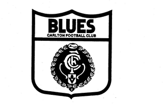 BLUES CARLTON FOOTBALL CLUB CFC logo