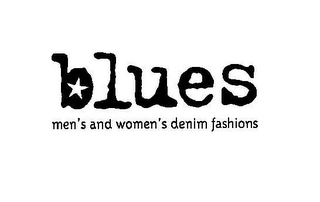 BLUES MEN'S AND WOMEN'S DENIM FASHIONS logo