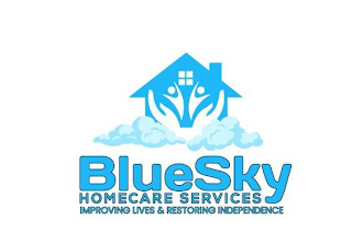 BLUESKY HOMECARE SERVICES IMPROVING LIVES & RESTORING INDEPENDENCE logo