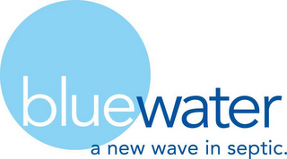 BLUEWATER A NEW WAVE IN SEPTIC. logo