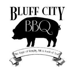 BLUFF CITY BBQ THE TASTE OF MEMPHIS WITH A TOUCH OF SOUL logo