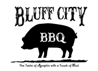BLUFF CITY BBQ THE TASTE OF MEMPHIS WITH A TOUCH OF SOUL logo