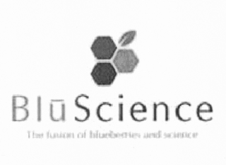 BLUSCIENCE THE FUSION OF BLUEBERRIES AND SCIENCE logo