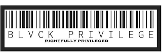 BLVCK PRIVILEGE RIGHTFULLY PRIVILLEGED logo