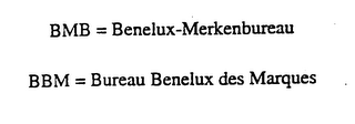 BMB = BENELUX-MERKENBUREAU BBM = BUREAU BENELUX DES MARQUES logo