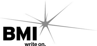 BMI WRITE ON. logo