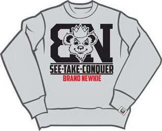 BN SEE·TAKE·CONQUER BRAND NEWKIE logo