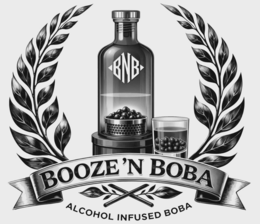BNB BOOZE 'N BOBA ALCOHOL INFUSED BOBA logo